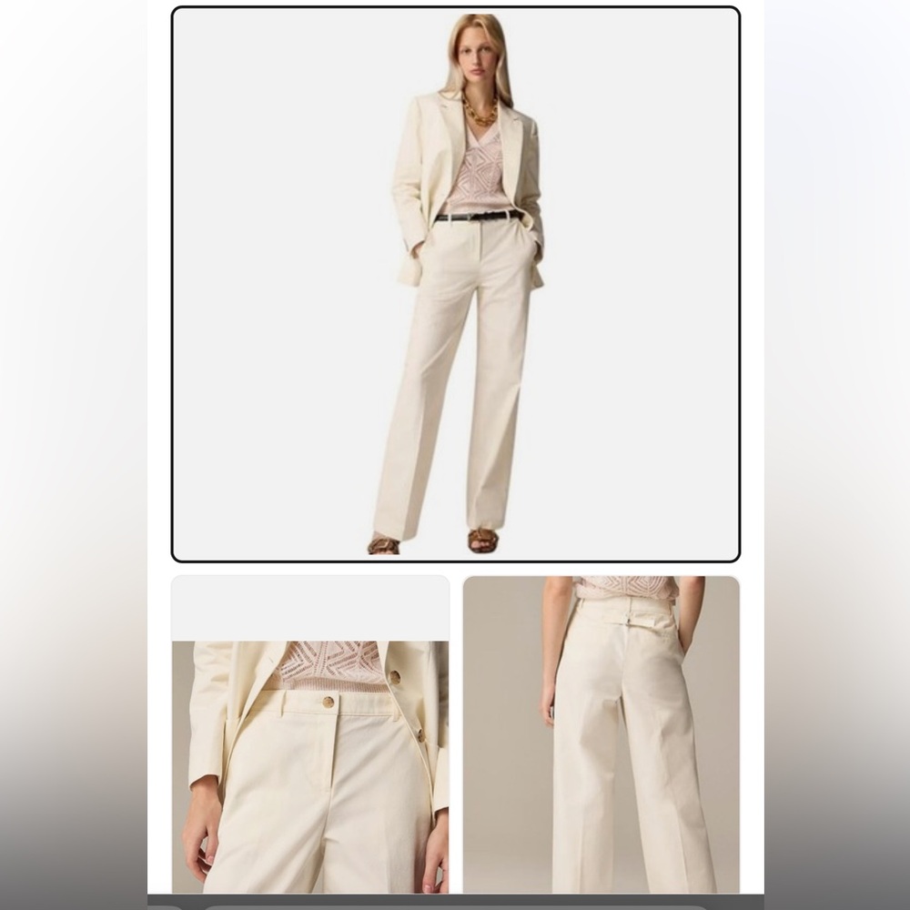 🆕 J crew Full-length wide-leg trouser in‎ cotton blend